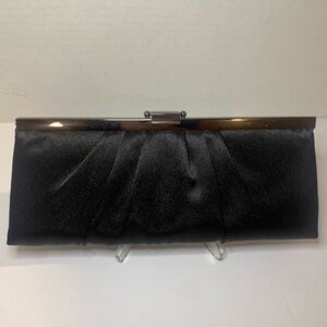 Chic Black Satin Clutch